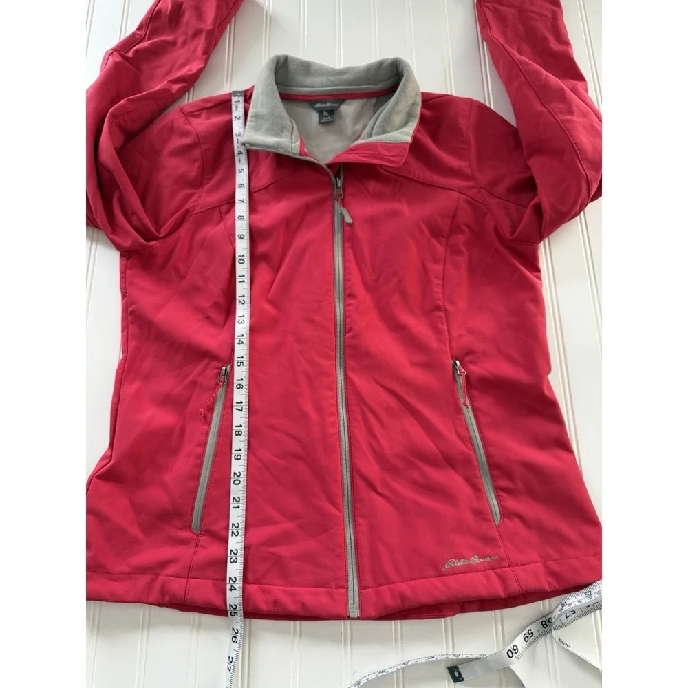 Eddie Bauer Women's Fleece Lined Jacket Large Pink Zip Pockets‎